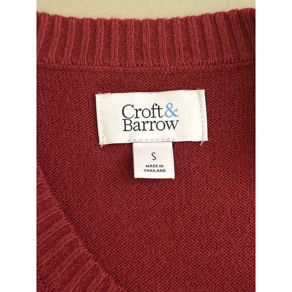 Croft & Barrow Mauve Cable Knit Long Sleeve Pullover Sweater Lightweight Small - Picture 3 of 6